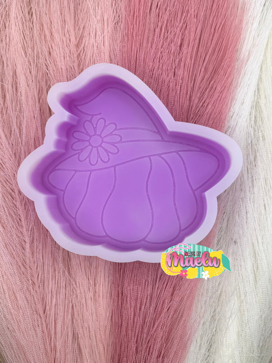 Pumpkin with Flower Hat freshie mold | silicone freshie mold | F100