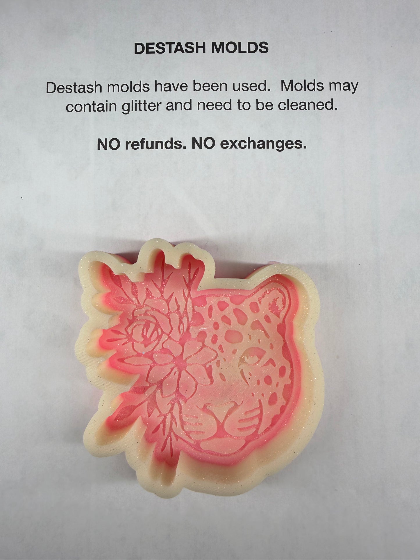 DESTASH Mold - Leopard with Flowers