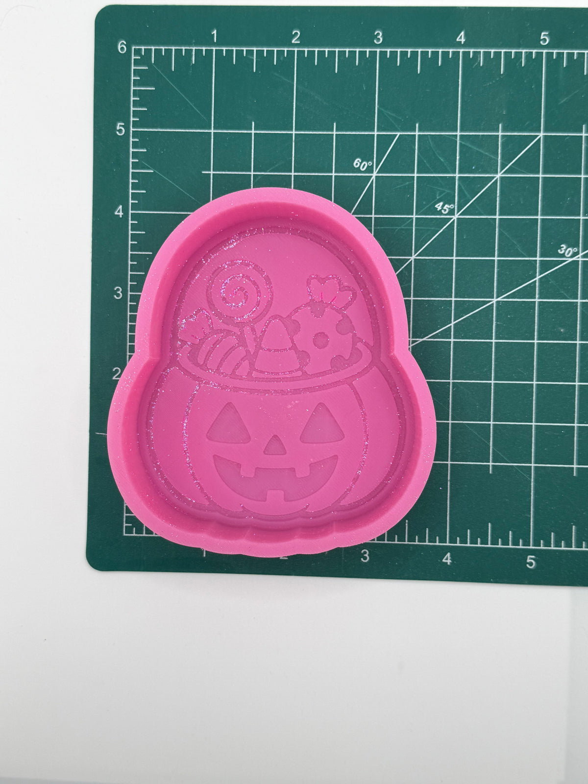 Pumpkin Pail with Candy freshie mold | silicone freshie mold | F173