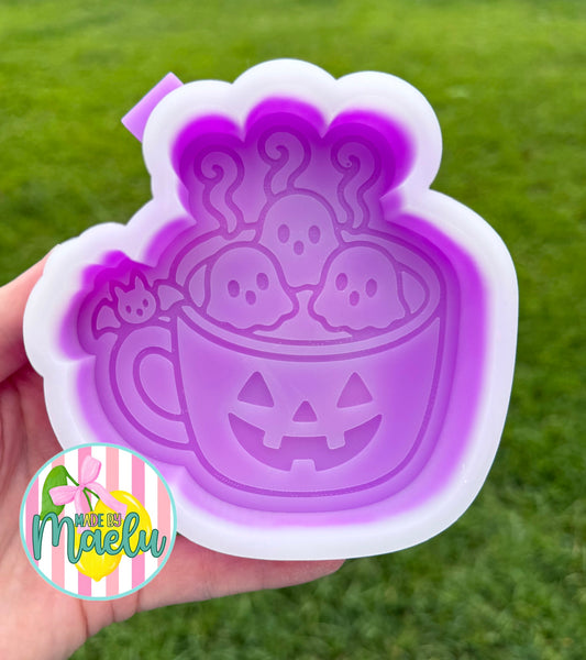 Pumpkin Marshmallow Cup Freshie Mold | silicone freshie mold | F182