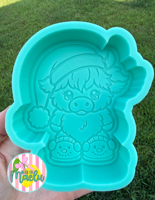 Highland Snowman Slippers Freshie Mold | silicone freshie mold | C176