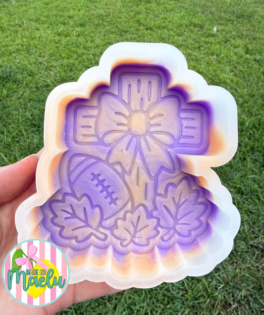 Football Cross Bow Freshie Mold | silicone freshie mold | F183