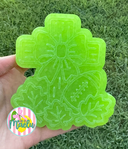 Football Cross Bow Freshie Mold | silicone freshie mold | F183