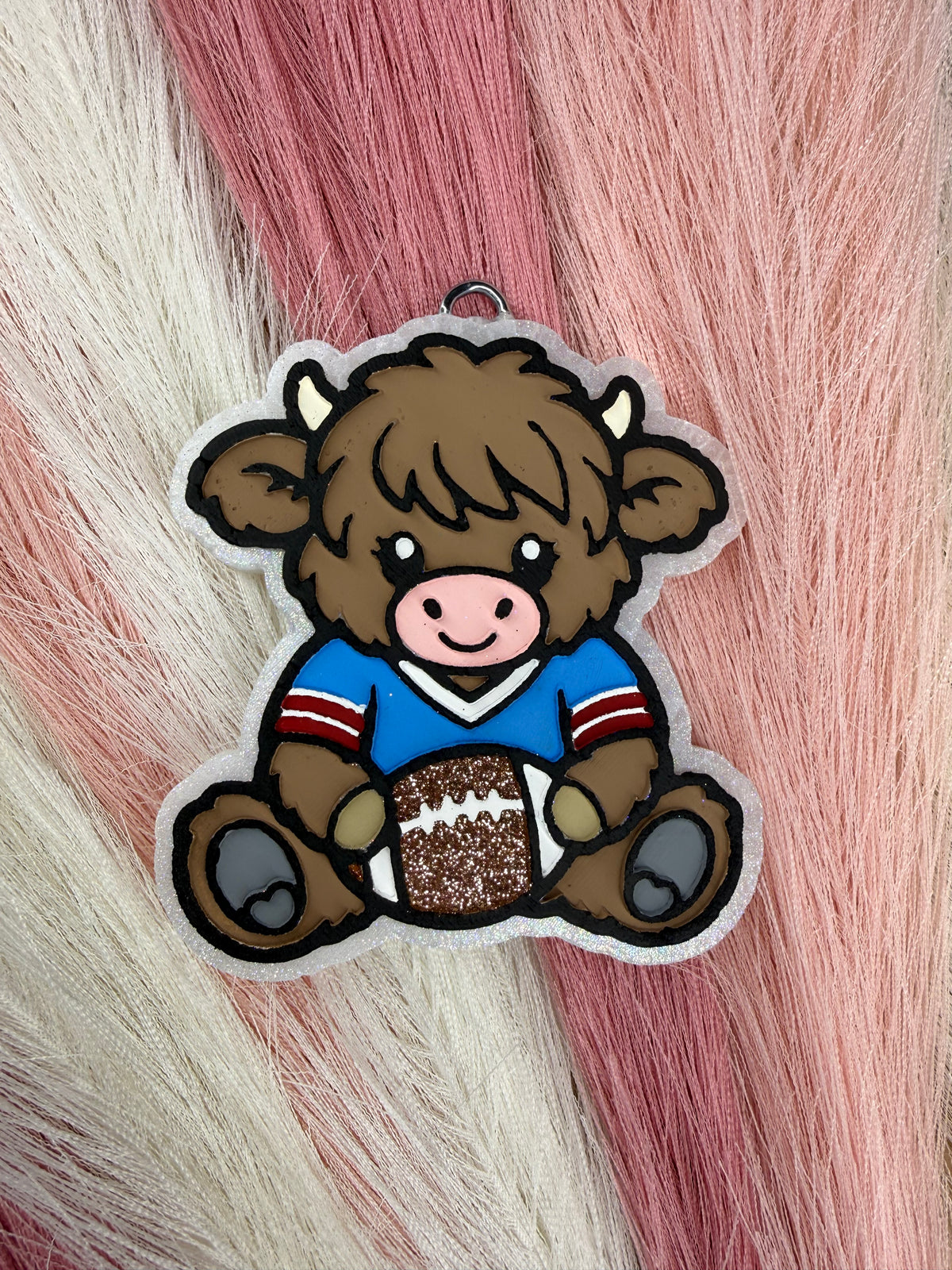 Highland with Football Freshie Mold | silicone freshie mold | F184