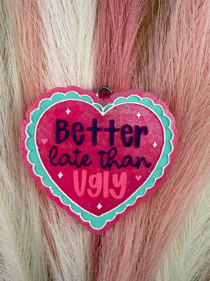 Better Late Than Ugly Heart Freshie Mold | Silicone freshie mold | 446