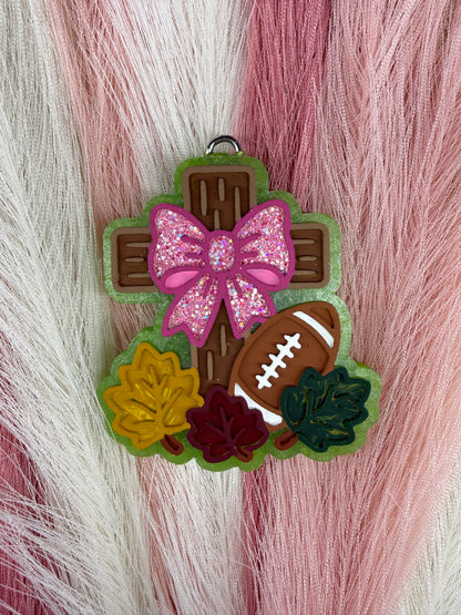 Football Cross Bow Freshie Mold | silicone freshie mold | F183