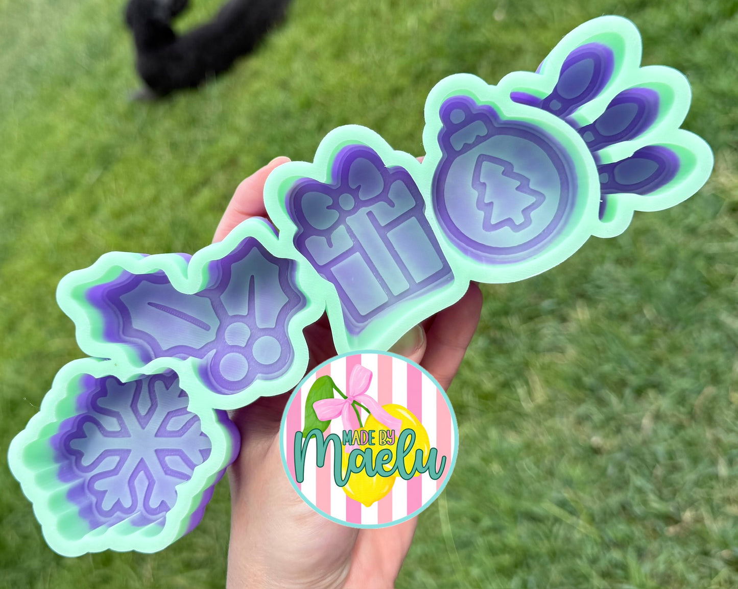 Christmas Ornaments Lights CHARMIES Freshie Mold | silicone freshie mold | C202