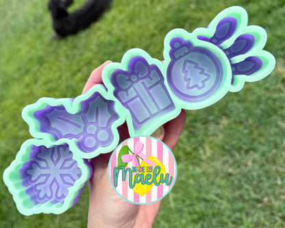 Christmas Ornaments Lights CHARMIES Freshie Mold | silicone freshie mold | C202