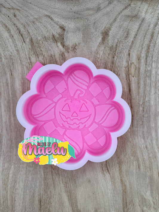 Geo Pumpkin Flower freshie mold | silicone freshie mold
