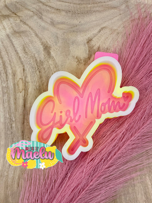 Girl Mom Heart Freshie Mold | silicone freshie mold
