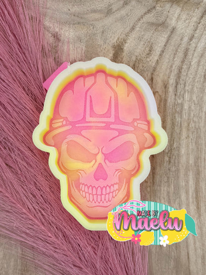 Construction Hat Skeleton Freshie Mold | Silicone Freshie Mold