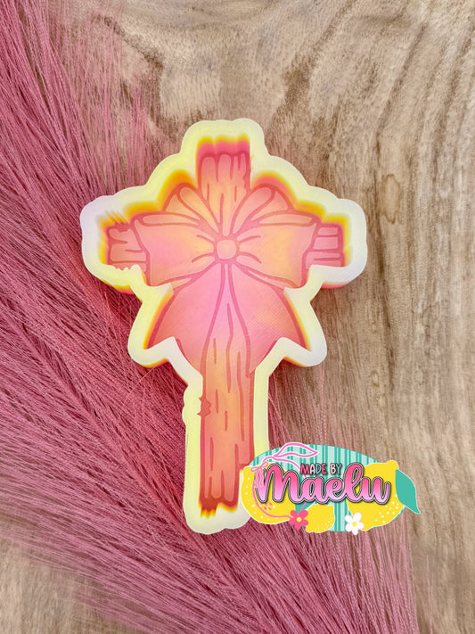 Draped Bow Cross Freshie Mold | Silicone Freshie Mold