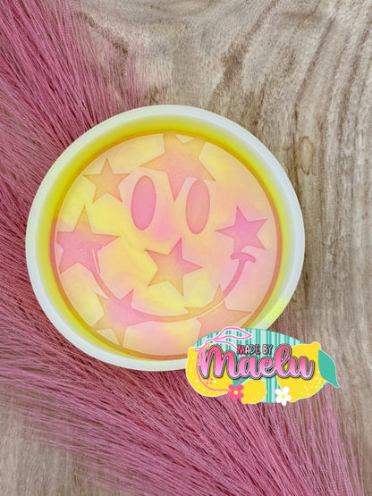 Smiley with Stars Freshie Mold | Silicone Freshie Mold