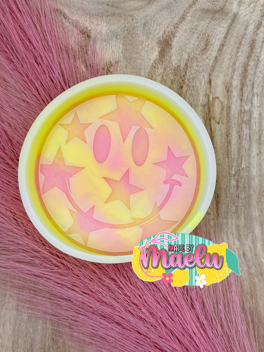 Smiley with Stars Freshie Mold | Silicone Freshie Mold
