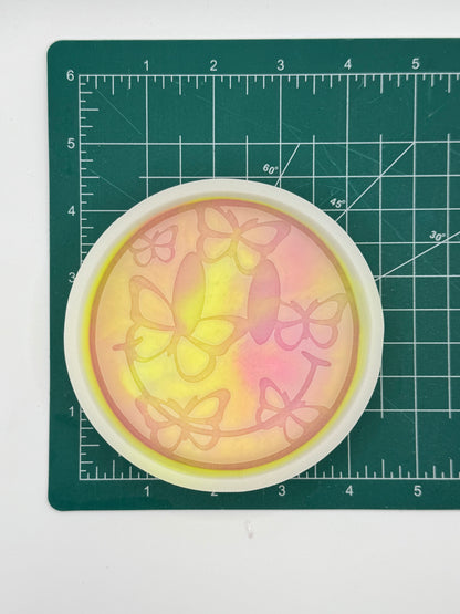 Smiley with Butterflies Freshie Mold | Silicone Freshie Mold