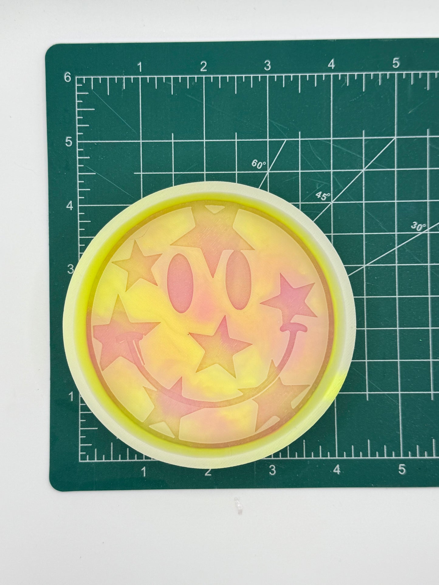 Smiley with Stars Freshie Mold | Silicone Freshie Mold