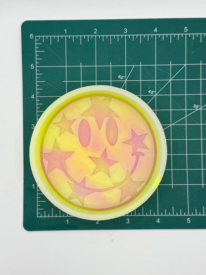 Smiley with Stars Freshie Mold | Silicone Freshie Mold