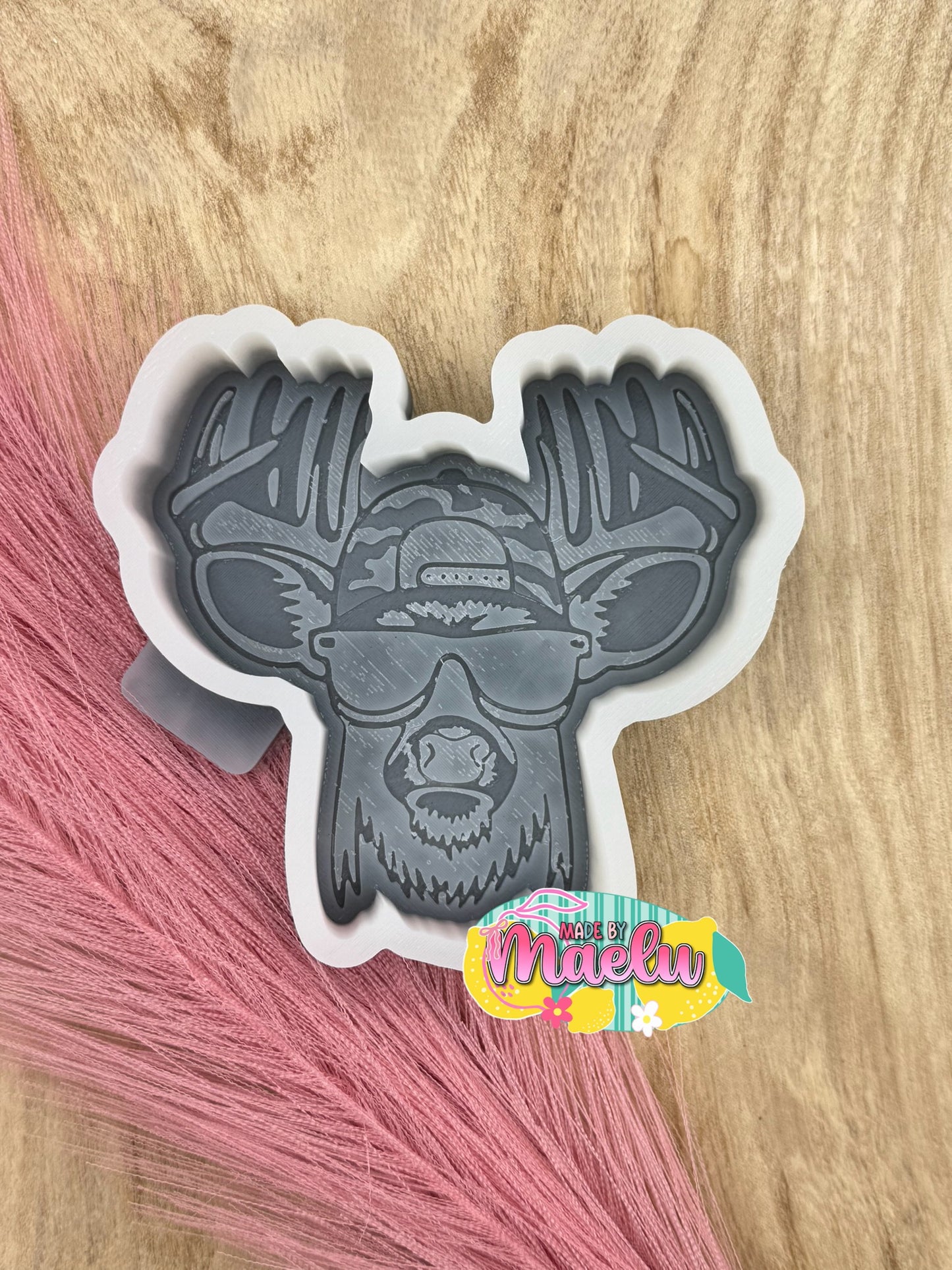 Deer in Camo Cap Freshie Mold | Silicone Freshie Mold