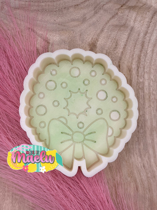 Christmas Wreath freshie mold | silicone freshie mold