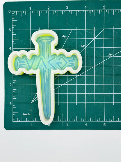 God's Greater Nail Cross Freshie Mold | Silicone Freshie Mold