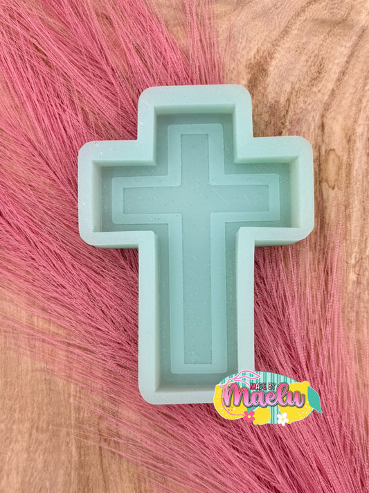 Outlined Cross Freshie Mold | Silicone Freshie Mold