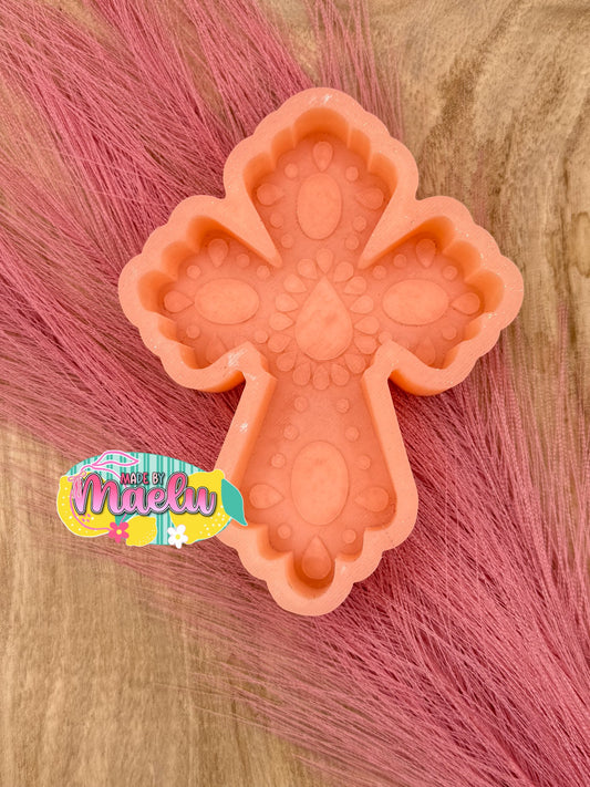 Embellished Cross Freshie Mold | Silicone Freshie Mold