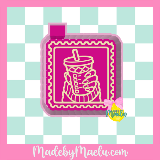 Iced Coffee Stamp Freshie Mold | silicone freshie mold | 437