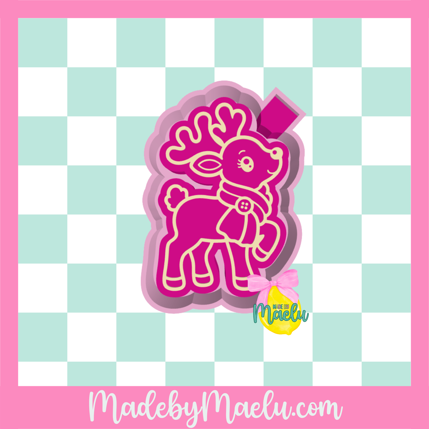 Reindeer Freshie Mold | Silicone Freshie Mold | C136