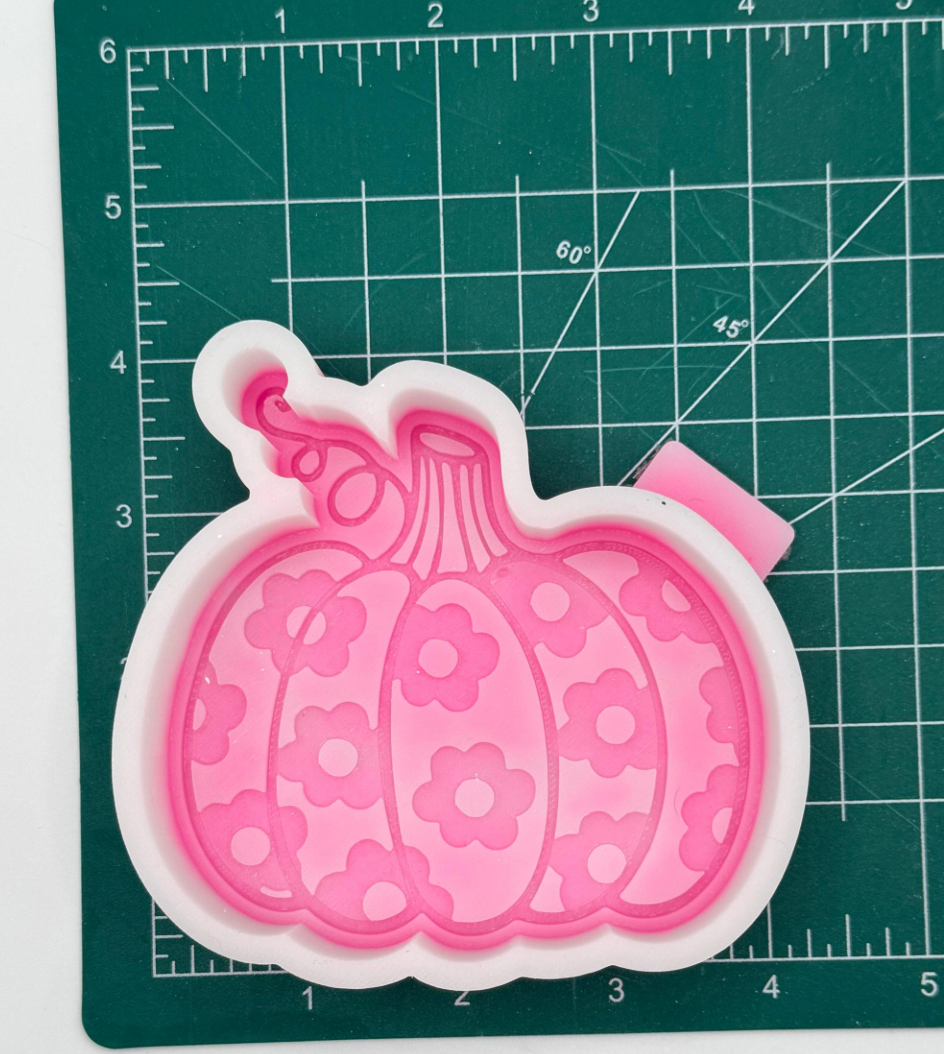 Floral Pumpkin #2 freshie mold | silicone freshie mold | F145