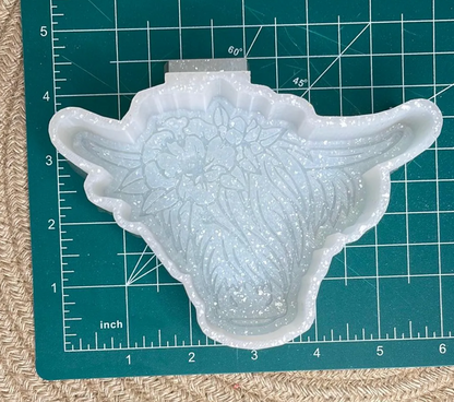 Highland with Flowers Freshie Mold | Silicone Freshie Mold | 277