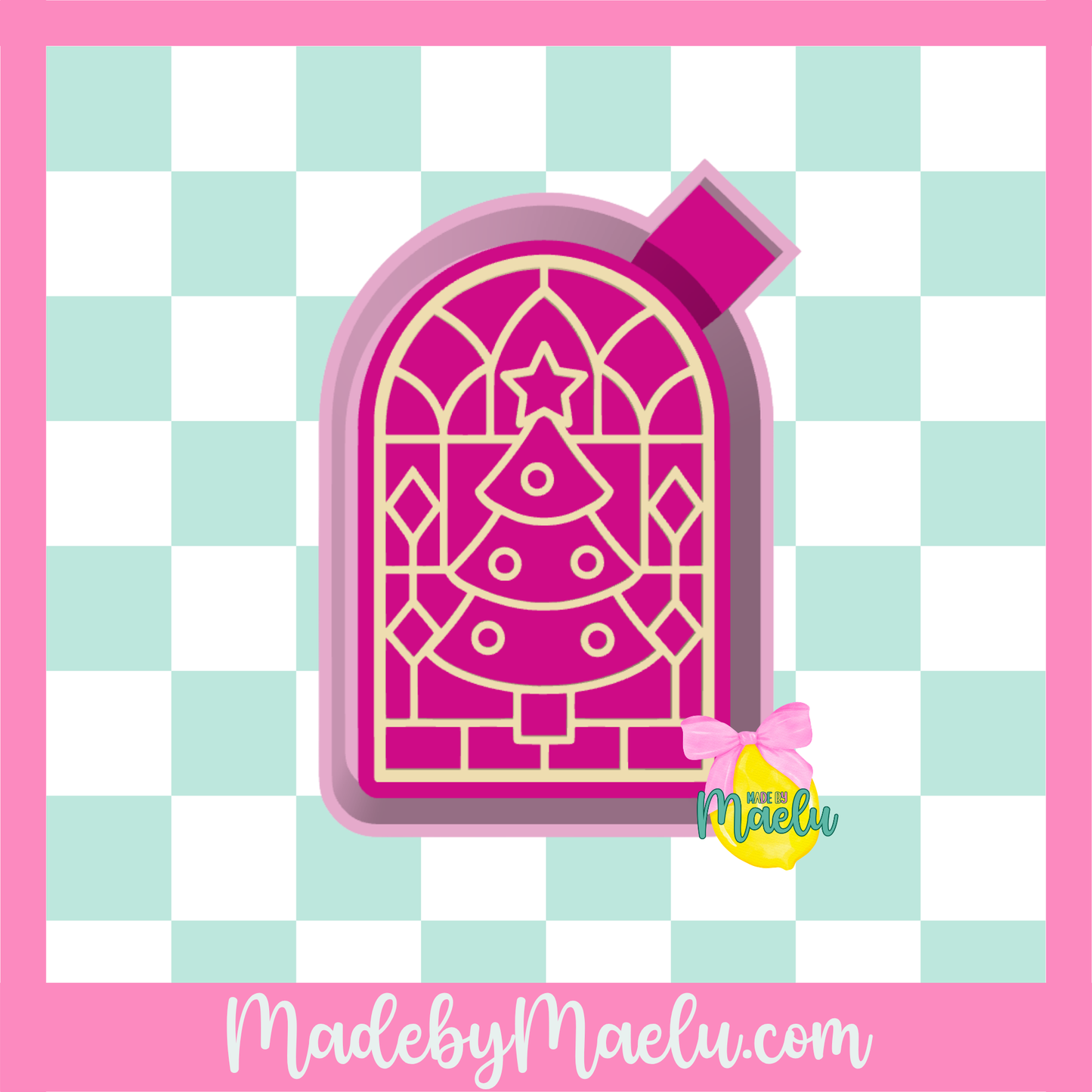 Stained Glass Christmas Tree CWD Freshie Mold | silicone freshie mold | C197