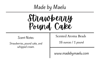 Strawberry Pound Cake | 1 pound | Scented Aroma Beads